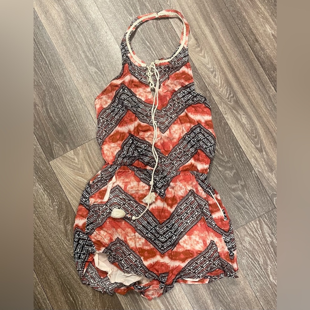 Miss Me Tie Dye Patterned Romper